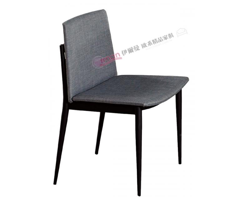 艾里斯黑腳布餐椅(棕色/灰色)