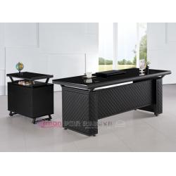 JB015造型皮製6尺L型辦公桌組