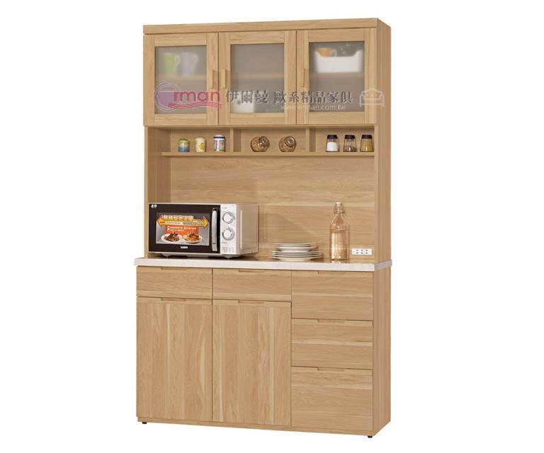 維克多4尺石面收納櫃上+下