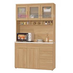 維克多4尺石面收納櫃上+下