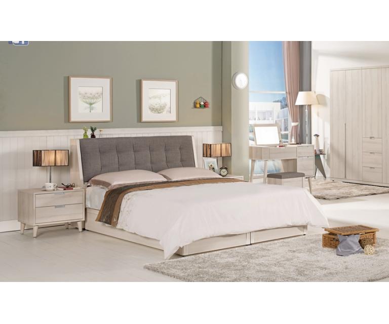 愛莎被櫥式雙人床台 普通底