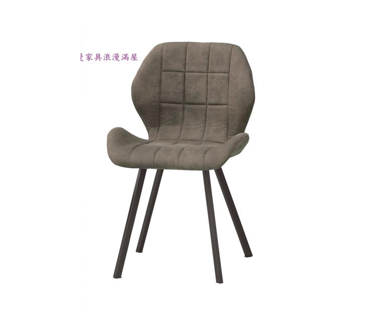 伯頓餐椅(淺咖啡布)(五金腳)