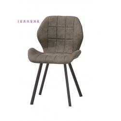 伯頓餐椅(淺咖啡布)(五金腳)