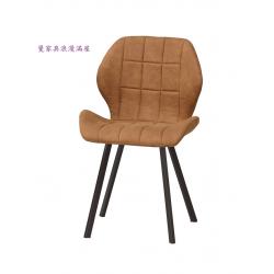 伯頓餐椅(橘色布)(五金腳)