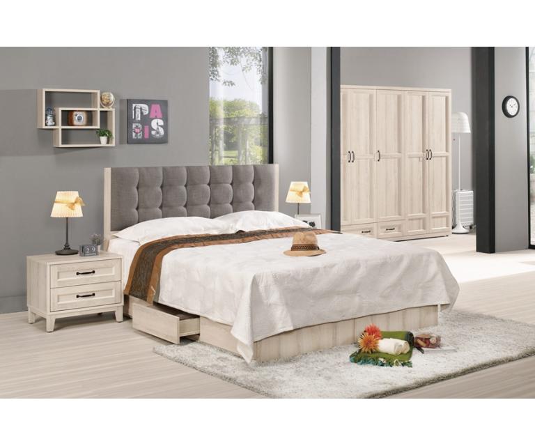 愛莎5尺抽屜式雙人床