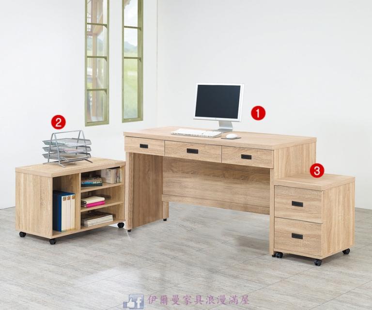 法蘭克5尺書桌組(可拆購)