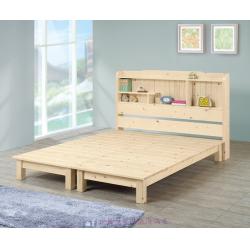 全實木松木5尺床台