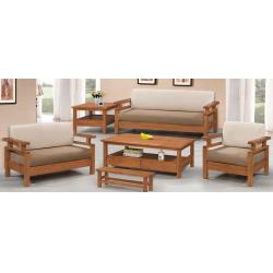 全實木南洋檜木實木板椅六件組