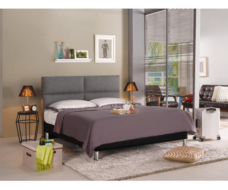 安蒂5尺雙人床(灰色布)