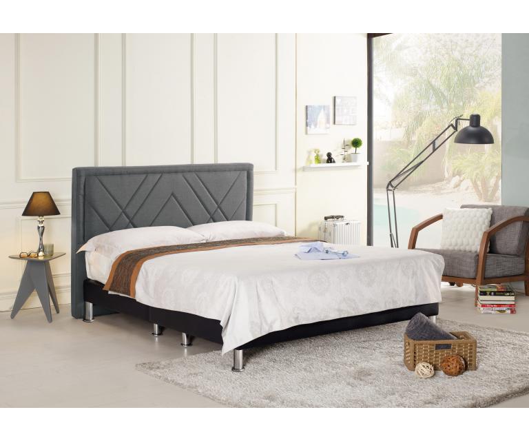 查爾5尺雙人床(深灰布)