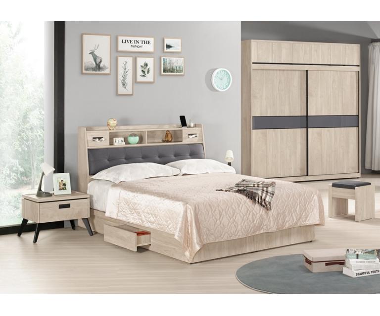 達里歐6尺被櫥式雙人床