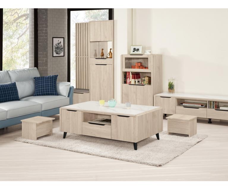 韋斯里4.3尺岩板大茶几