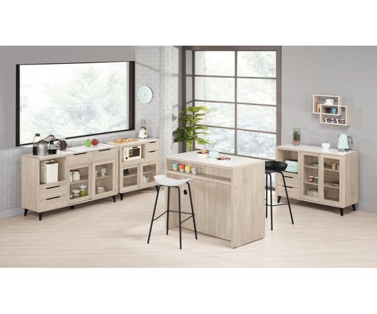 韋斯里4尺中島型岩板吧台桌