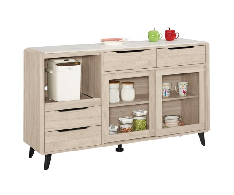 韋斯里5尺岩板滑門收納櫃