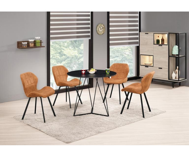 史蒂文3尺岩板休閒圓桌