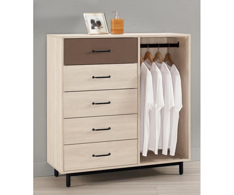 戴維斯3.6尺五斗吊式衣櫥