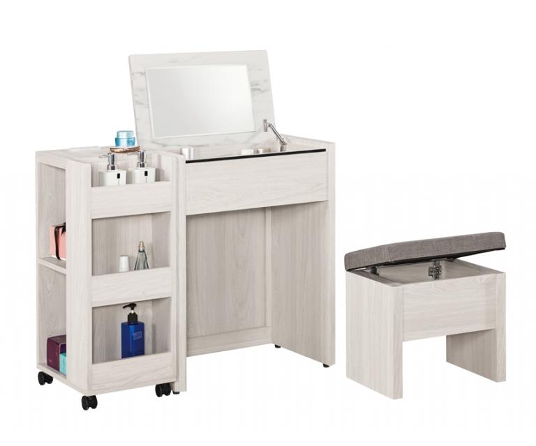 艾德嘉3尺組合式掀鏡化妝台(全組)