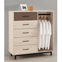 戴維斯3.6尺五斗吊式衣櫥