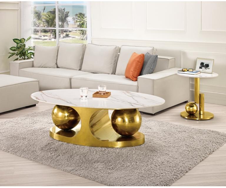 摩里斯4.6尺岩板大茶几