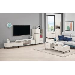 艾德嘉8.6尺岩板伸縮L櫃