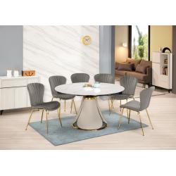 亨利岩板圓桌 橢圓折桌