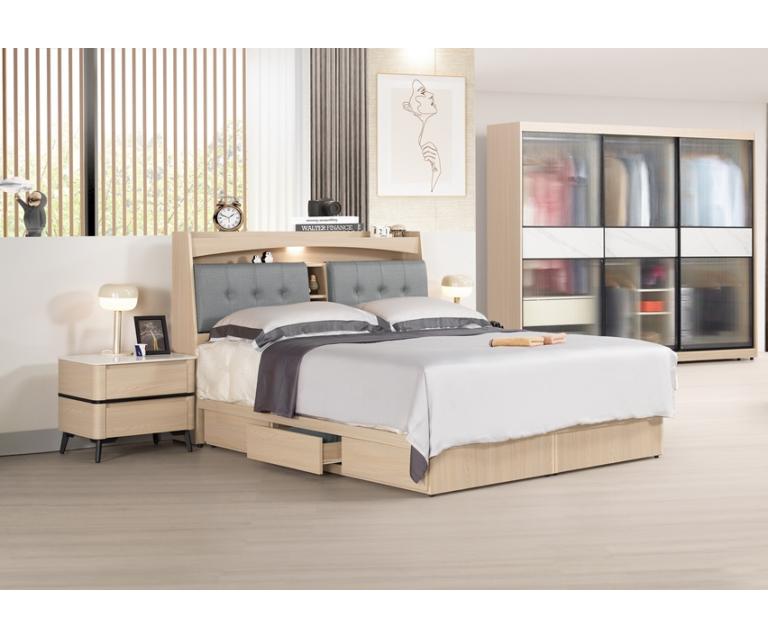 艾維斯5尺被櫥式雙人床