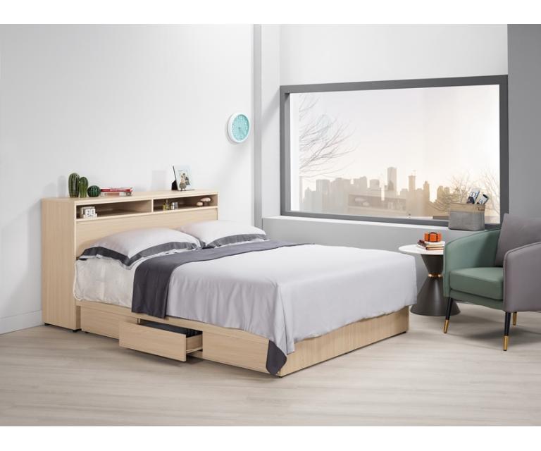 艾維斯5尺被櫥式雙人床