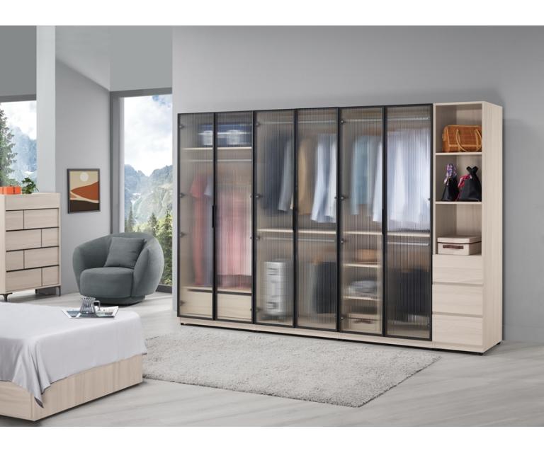 里斯特9.3尺鋁門組合衣櫥(全組)