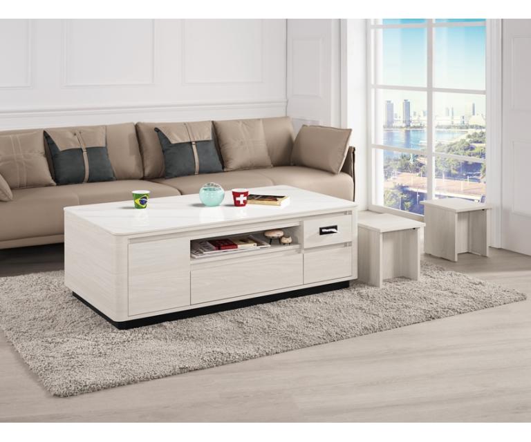 華爾斯4.3尺岩板多功能大茶几