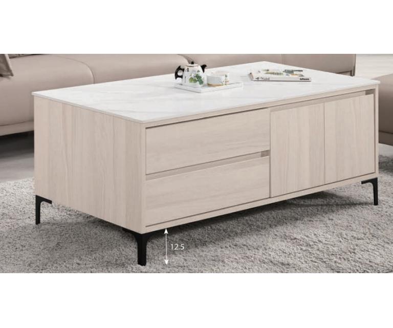 里斯特4尺岩板二抽四門大茶几