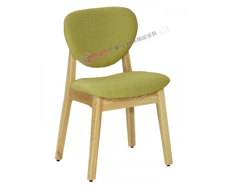 歐娜栓木布餐椅(綠色/橘色)