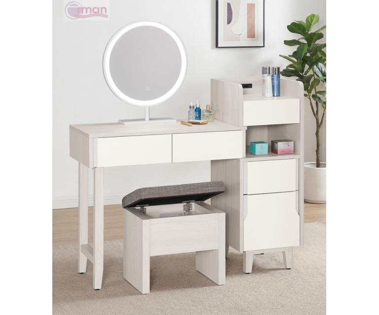 娜迪亞2.7尺伸縮化妝台(全組)(鏡台)