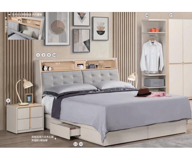 艾瑞爾6尺被櫥式雙人床